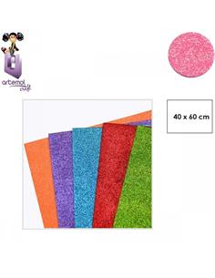 GOMA EVA ARTEMOL 40x60cm PURPURINA H040 ROSA CLARO