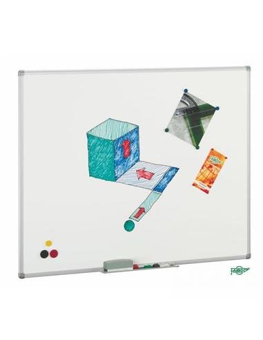 PIZARRA BLANCA CERCO METALICO MAGNETICA 100x122 CM
