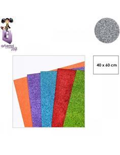 GOMA EVA ARTEMOL 40x60cm PURPURINA H024 PLATA