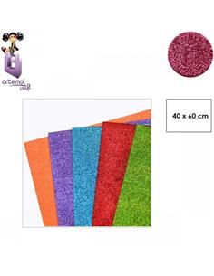 GOMA EVA ARTEMOL 40x60cm PURPURINA H029 ROSA MEDIO
