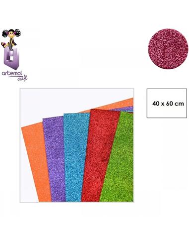 GOMA EVA ARTEMOL 40x60cm PURPURINA H029 ROSA MEDIO