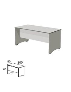 MESA ROCADA WORK 200X80 MELAM / ALUM / GRIS