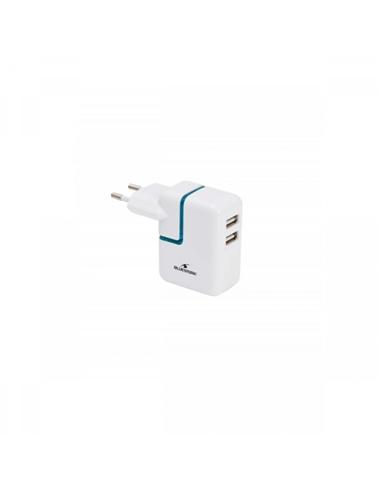 ADAPTADOR BLUESTORK CARGADOR 2 USB 2100mA 5V 10W