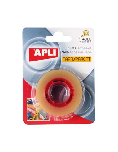 CINTA ADHESIVA APLI 33m x 19mm TRANSPARENTE