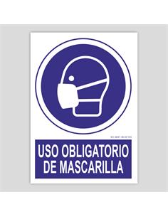 CARTEL PVC "USO OBLIGATORIO MASCARILLA" A5