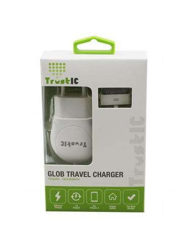 CARGADOR TRUSTIC IPHONE 4/4S USB PARED
