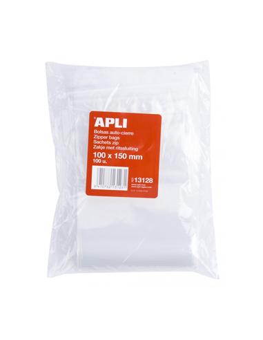 BOLSA CON AUTOCIERRE RAPIDO APLI 100x150 MM