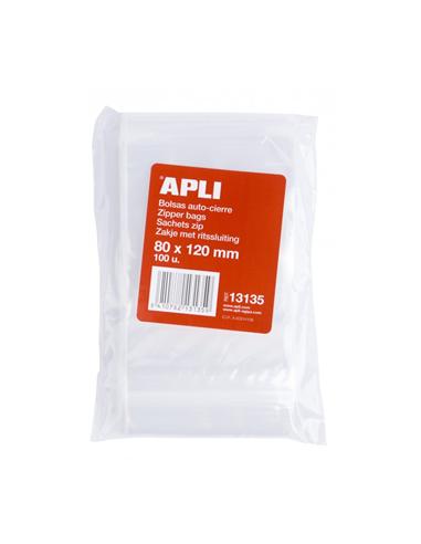 BOLSA CON AUTOCIERRE RAPIDO APLI 80X120 MM