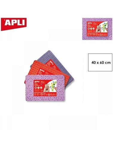 GOMA EVA APLI 40x60cm DISEÑO CIRCULOS LILA