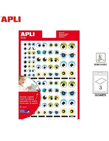 GOMETS ADHESIVO APLI OJOS SURTIDOS 312ud
