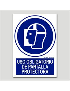CARTEL PVC "USO OBLIGATORIO DE PANTALLA" A5
