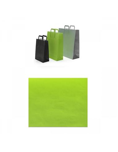 BOLSA KRAFT 22X32X11 CM ASAS VERDE PISTACHO 250 UD