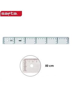 REGLA SAFTA 50cm CRISTAL