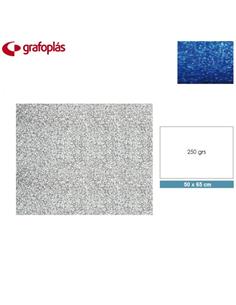 CARTULINA GRAFOPLAS 50x65 cm 250g PURPURINA AZUL