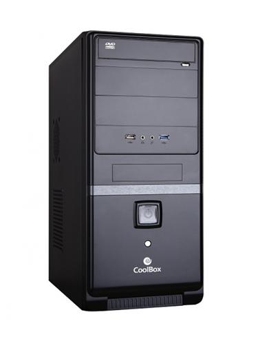 CARCASA TORRE COOLBOX F32 ATX 500W 12X12 NEGRA