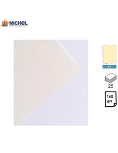 PAPEL MICHEL PERGAMINERO A4 160GR 25H CREMA