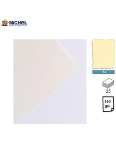 PAPEL MICHEL PERGAMINERO A3 160GR 25H CREMA