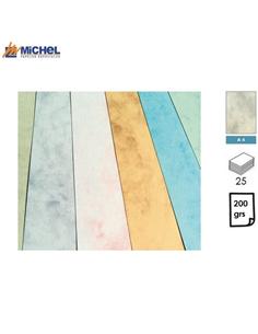 PAPEL MICHEL MARMOLEADO A4 200GR 25H GRIS