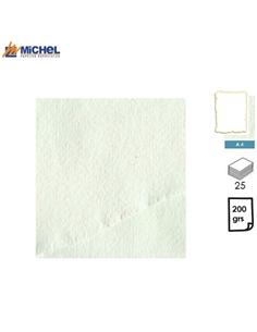 PAPEL MICHEL RUSTICO A4 200GM 25H BLANCO