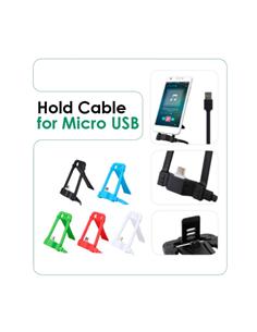 CABLE OME MICRO USB 2.0. CON SOPORTE BLANCO 1m 2