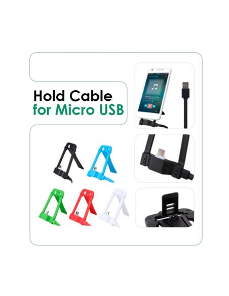 CABLE OME MICRO USB 2.0. CON SOPORTE BLANCO 1m