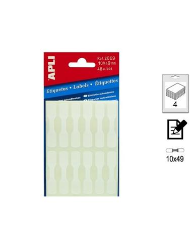ETIQUETA APLI ADHESIVA JOYAS 10x49mm 48U BLANCA