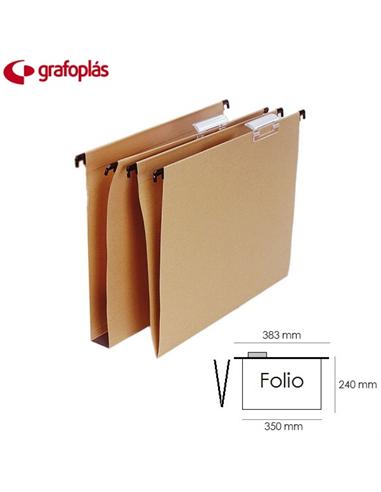 CARPETA COLGANTE GRAFOPLAS FOLIO KRAFT ECO