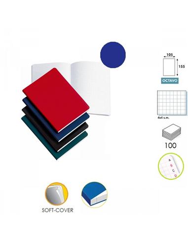 LIBRETA INDICE MIQUELRIUS SEMI PIEL 8° 100H AZUL
