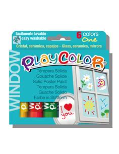 TEMPERA INSTANT PLAYCOLOR ONE WINDOW 10g 6COLORES