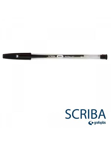 BOLIGRAFO GRAFOPLAS SCRIBA BP1 CRISTAL NEGRO