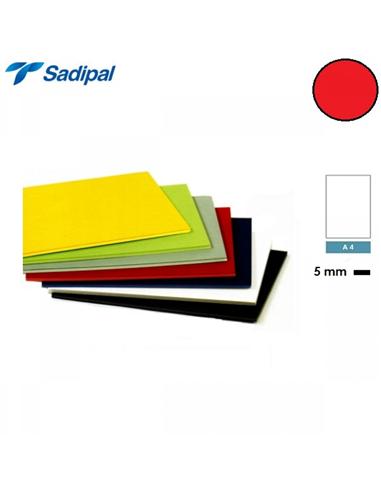 CARTON PLUMA SADIPAL A4 5mm ROJO