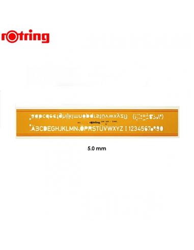 PLANTILLA ROTRING NUMEROS / LETRAS / SIGNOS 5.0mm
