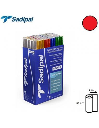 ROLLO PAPEL CELOFAN 50cm x 2m ROJO