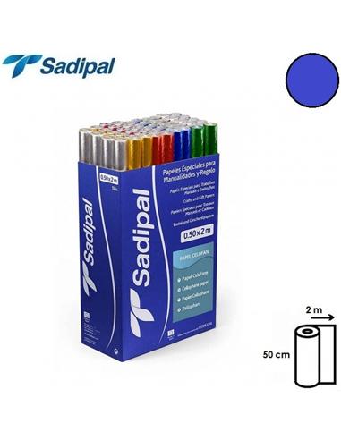 ROLLO PAPEL CELOFAN 50cm x 2m AZUL