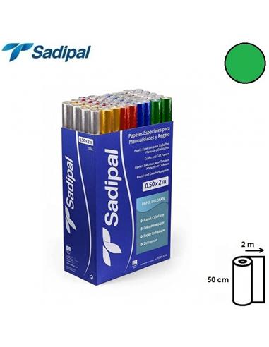 ROLLO PAPEL CELOFAN 50cm x 2m VERDE