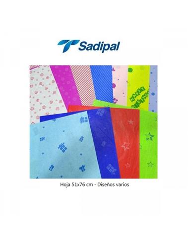 PAPEL SEDA SADIPAL 51x76cm DISEÑOS SURTIDOS