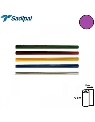 ROLLO PAPEL CELOFAN 70cm x 5m MALVA