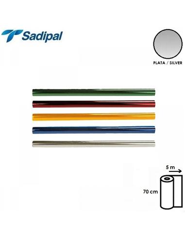 ROLLO PAPEL CELOFAN 70cm x 5m PLATA
