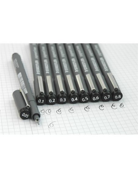 ROTULADOR STAEDTLER PIGMENT LINER 308 0.5mm NEGRO