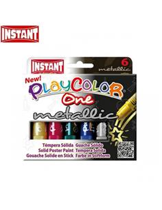 TEMPERA INSTANT PLAYCOLOR ONE METALLIC 10g 6 COL.