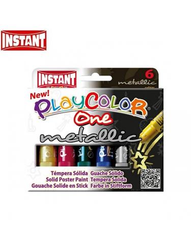 TEMPERA INSTANT PLAYCOLOR ONE METALLIC 10g 6 COL.