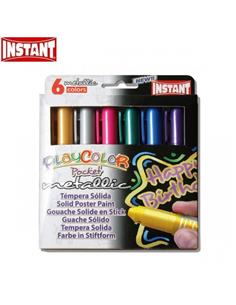 TEMPERA INSTANT PLAYCOLOR POCKET METALLIC 5gr 6 C