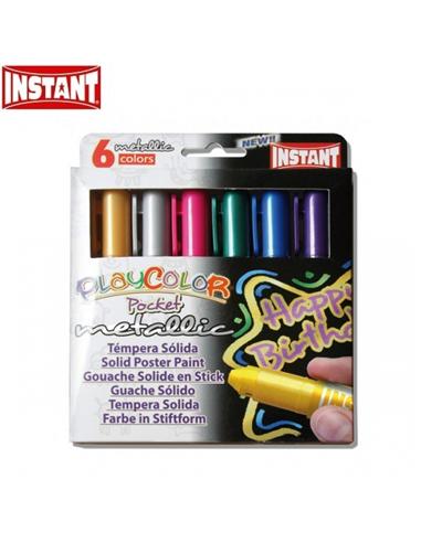 TEMPERA INSTANT PLAYCOLOR POCKET METALLIC 5gr 6 C
