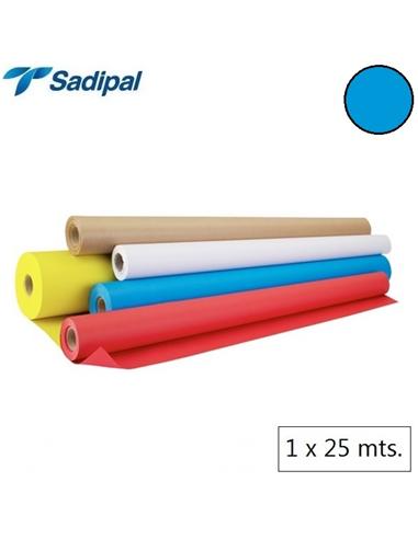 ROLLO PAPEL KRAFT VERJURADO AZUL FUERT.1x25 METROS