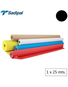 ROLLO PAPEL KRAFT VERJURADO NEGRO 1x25 METROS