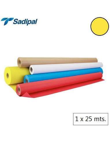 ROLLO PAPEL KRAFT VERJURADO AMARILLO 1x25 METROS