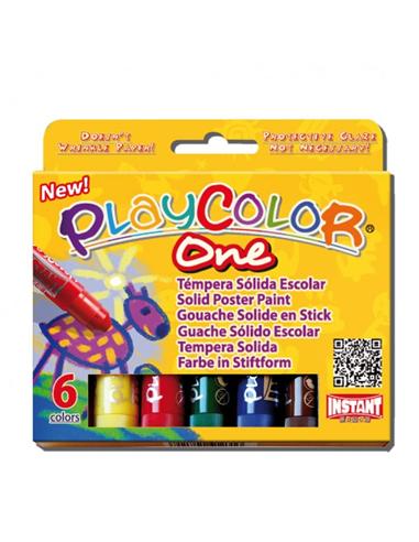 TEMPERA INSTANT PLAYCOLOR ONE 10gr 6 COLORES