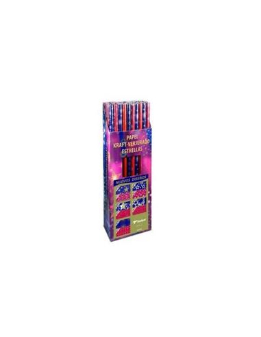 ROLLO PAPEL KRAFT VERJURADO NAVIDAD 1x3 METROS