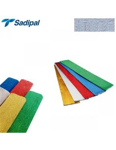 PAPEL CREPE-PINOCHO SADIPAL 0.50x2.5m PLATA METAL