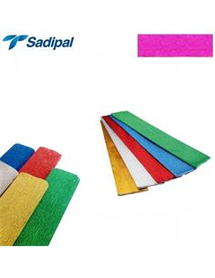 PAPEL CREPE-PINOCHO SADIPAL 0.50x2.5m ROSA METAL